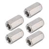 5PCS Metric Hex Coupling Nut M12 X 1.75 19 L35mm Stainless Steel Long Rod Coupling Hex Nut for Hanging