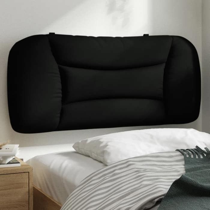 VidaXL Coussin de Tête de Lit, Oreiller de Lecture avec Fermeture à Glissière, Coussin de Lecture pour Lit Chambre, Noir 80 374527
