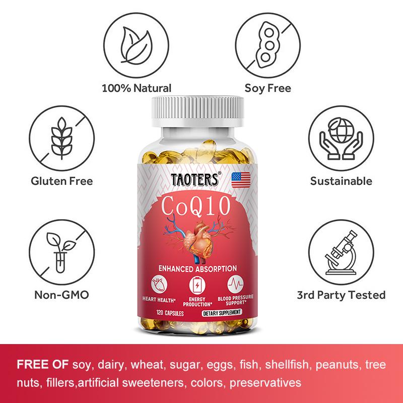 Coenzyme Q10 Complex Capsules Protect Heart Health 120 Capsules