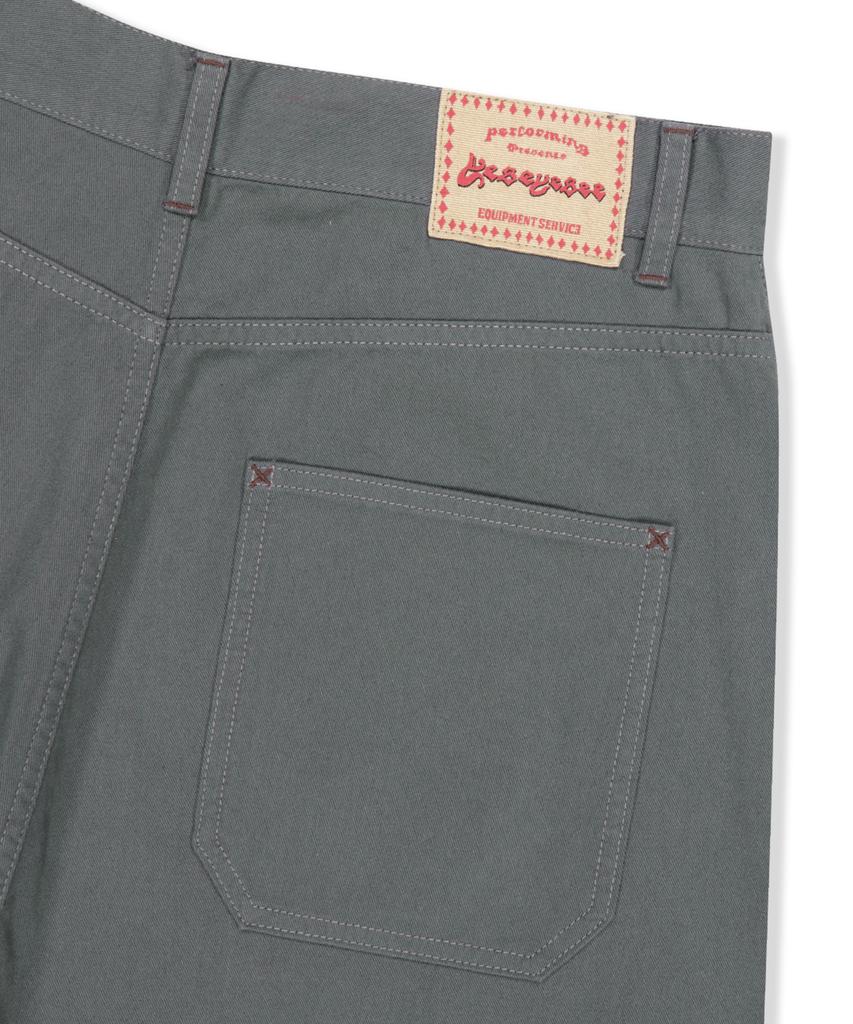 YESEYESEE Paneled Chino Pants Metal Gray