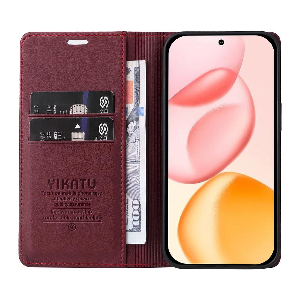 Pro Honor 400 5G (Globální) Pouzdra na telefon YIKATU Magnetické zavírání PU kůže Mobilní kryt