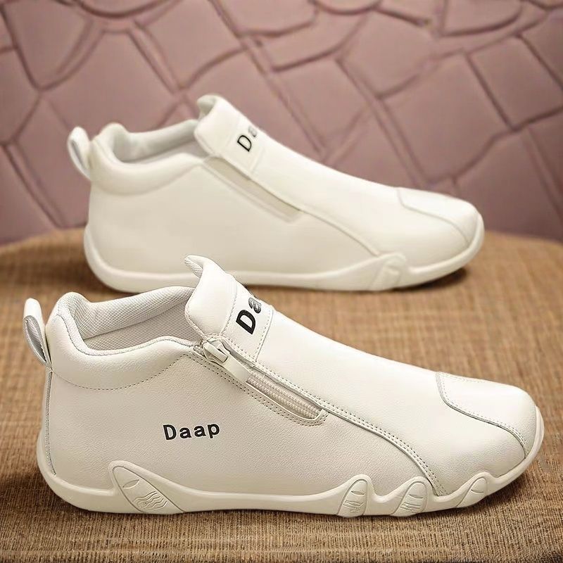 2024 New Korean Version Trendy Summer Men's Shoes Platform Men's White Shoes Breathable Versatile Height-increasing Sports and Leisure Shoes