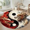 Dragon Round Floor Rug Perfect for Decorate Room Dining Room Kitchen Bedrooms Anti-slip Round Rug Office Home Decor Birthday Christmas Gift