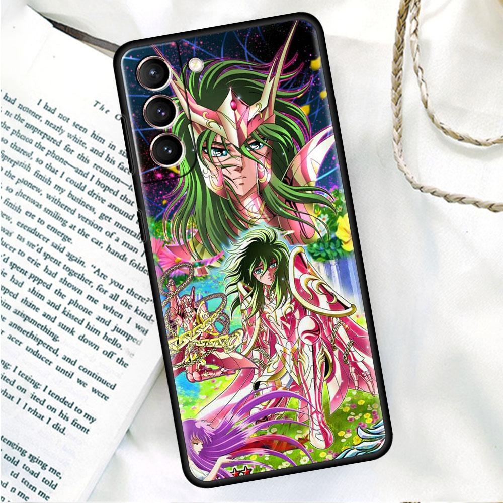 Phone Black Soft Case For Samsung Galaxy S22 S21 S20 Ultra FE S9 S8 S10 Plus Note 20 10 9 Fundas Cover Sainte Seiya Japan Anime