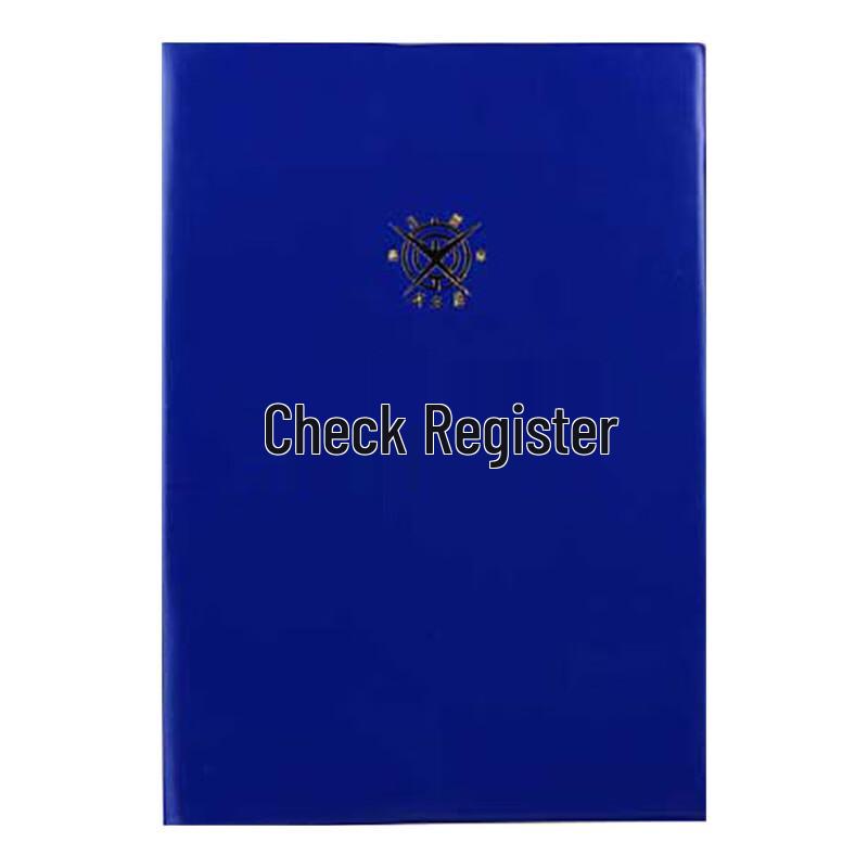 Cheng Wen Hou 262x192mm Financial Check Register Book (3-Pack)