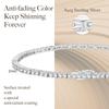 2MM Funkelnder Schmuck 925 Sterling Silber Armband 14K Weißgold-Beschichtung 5A CZ Runder Zirkonia Damen HERREN Tennisarmband