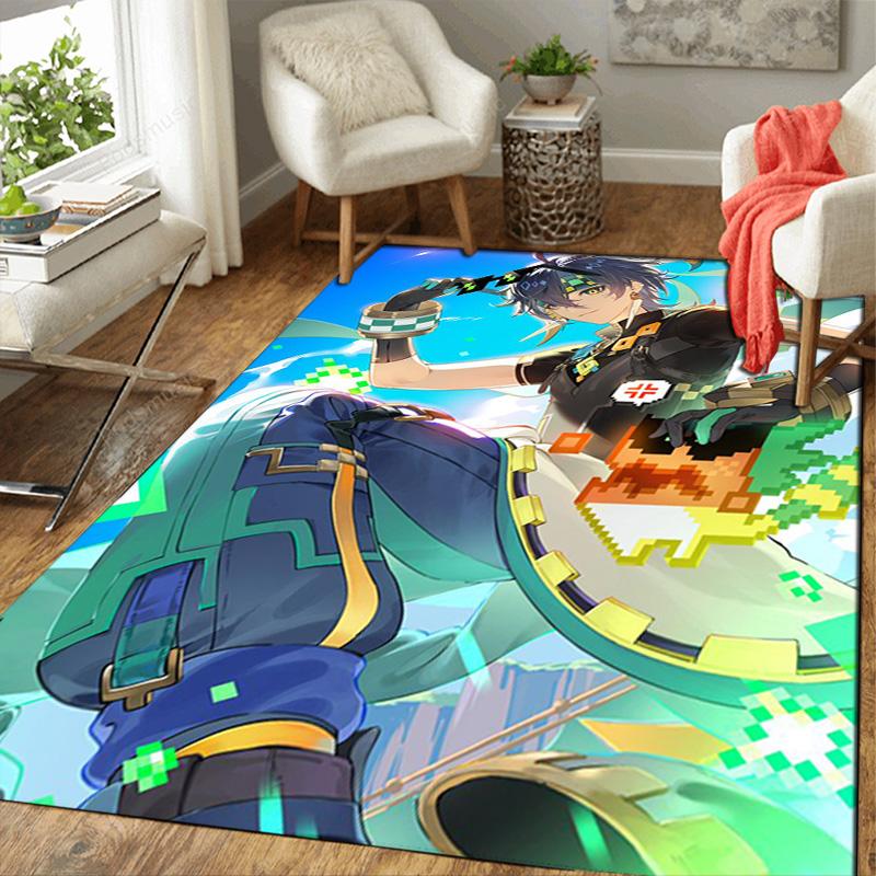 Genshin Impact Kinich Rug Floor Mat for Living Room or Bedroom Soft and Comfortable Carpet a Gift for Birthday and Holiday.NFF0928623