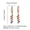 1 Pair Fashion Colorful Geometry Zirconia Dangle Earrings for Women Jewelry Wedding Party Accessories