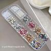 3D Flower Nail Art Decor Charms Set Glitter Rhinestones Mixed Colors Assorted Sizes for DIY Nail Art Party Makeup Use