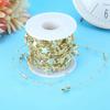 10 Meters Bead Chain ABS Electroplated Pearl Chain Fiver- Pointed Star Decorative String(Golden)
