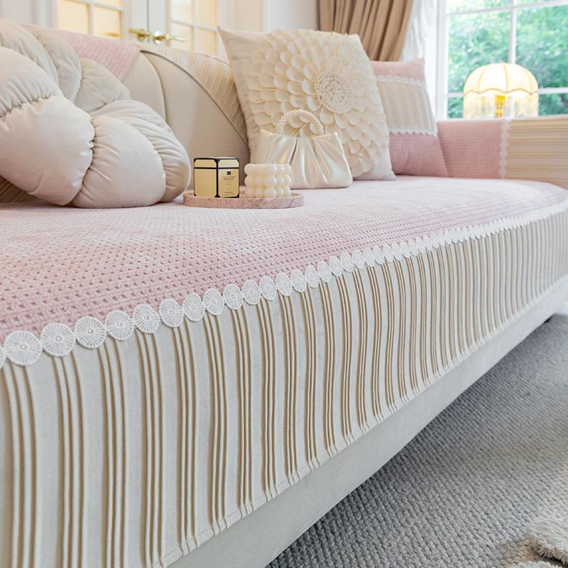 Sofa Kissen Vier Jahreszeiten Universal Einfach Modern Sattelbezug Bezug Rutschfeste Sitzkissen Herbst und Winter Bezug Handtuch