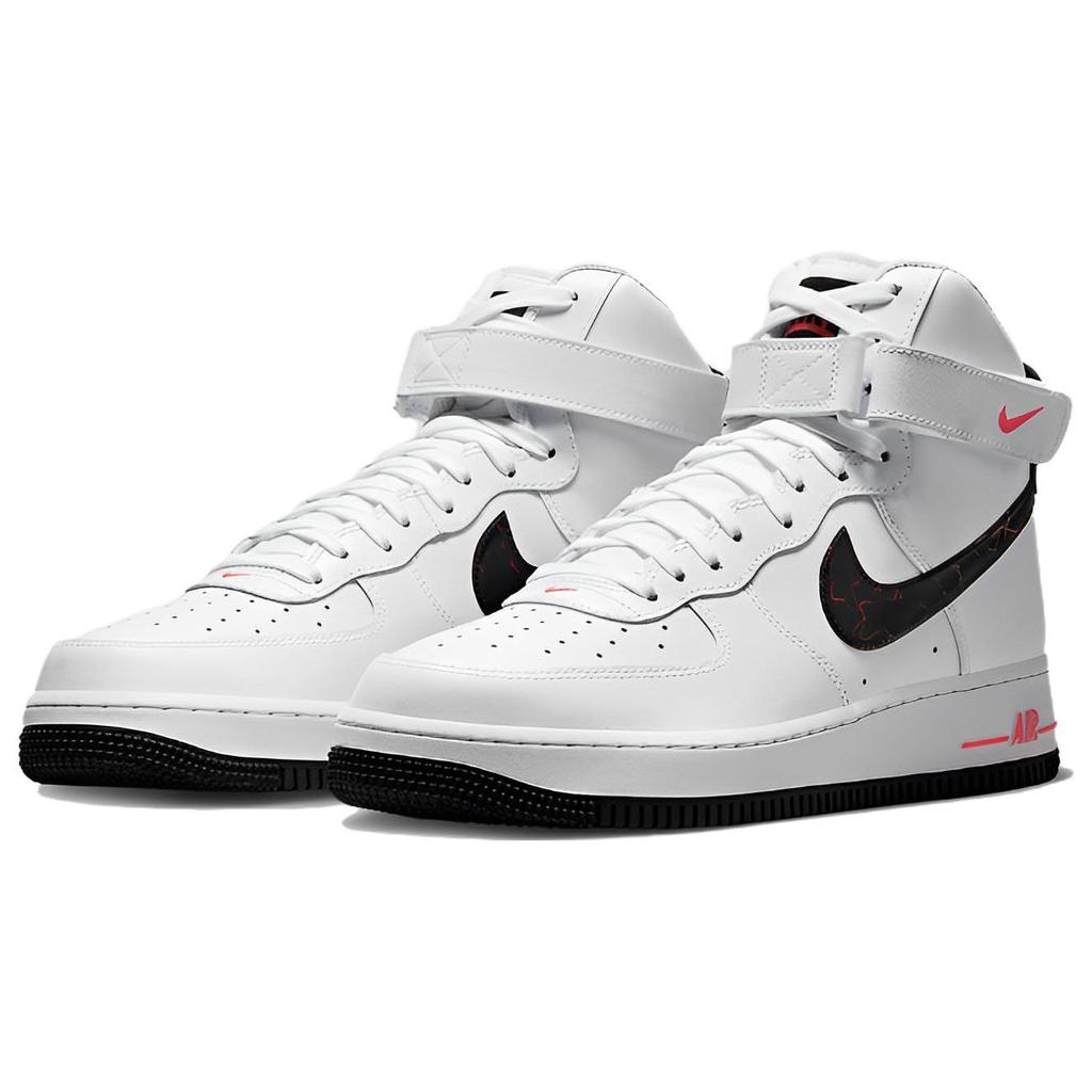 Nike Air Force 1 High Electric Men Sneakers White Black Bright-Crimson FD0730-100