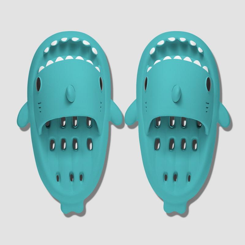 Divat Comwarm üreges cápacsúszdák nőknek Férfiak aranyos rajzfilm otthoni papucsok fürdőpapucsok kültéri szerelmesek strandon vastag alsó papucsok