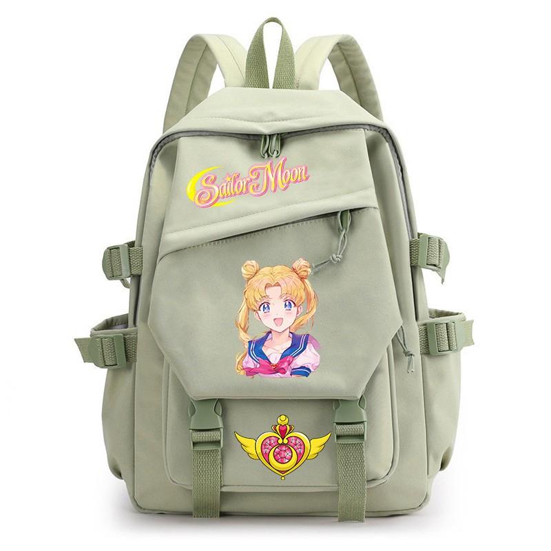 Zaino Stampa Anime Sailor Moon per Ragazzi Studenti Viaggio Leggero in Nylon Borsa Scolastica con Spallacci Imbottiti