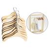 10 Dolls Wooden Hangers Metal Hooks Clothes Organizer for Uncle