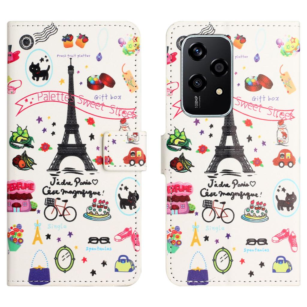 For Honor 200 Lite Case Pattern Printing Flip Leather Wallet Cover Cell Phone Accessory Wholesale