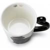 VOTUM Black Cat Coffee Mug,12 Oz Ceramic Tea Cup with Tail Handle and Paw Prints Inside — Cute Handmade Gift for Feline Lovers,Women