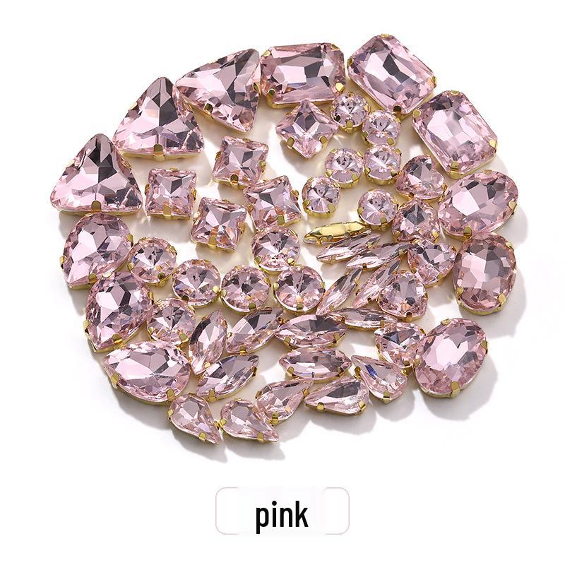 Ručně šité smíšené drápkové křišťálové skleněné kamínky pro svatební šaty a doplňky k náramkům