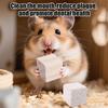 Wooden Hamster Hideout Cage Accessories 8-Piece Natural Chew Toy Set with Woven Carrot Ball Sticks for Rabbit Bunny Chinchilla Guinea Pigs Gerbils