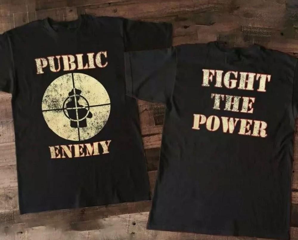 Public Enemy Fight The Power Короткий рукав Черный Все размеры Унисекс 21D693 Унисекс Футболка S