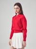 LORDLOAR Signature Collar Long Sleeve Knit Red