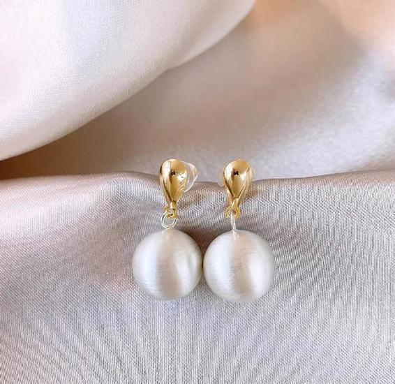 Pendientes de Borla de Flor de Perla de Aguja de Plata - Joyería de Moda para Mujer que Combina con Todo