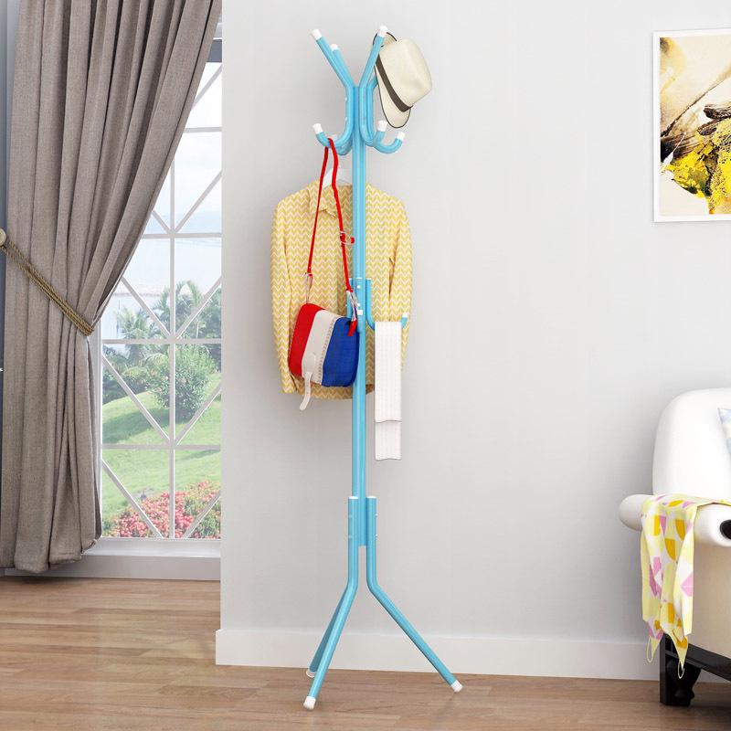 Multifunctional Wrought Iron Coat Rack - Colorful, Creative, Floor-Standing, Minimalist Modern for Home Bedroom.