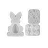 A Top Quality 3D Silicone Easter Molds Bunny Egg Mushroom Shapes Resin Plaster Casting for Hanging Decor Figurines