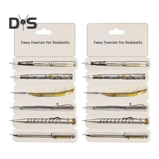 1Pc/2Pcs Flat Paper Pens Bookmark Double-Sided Ultra-Thin Paper Pens Card Tearable Fabulously Pen Bookmark for Your Book or Pocket