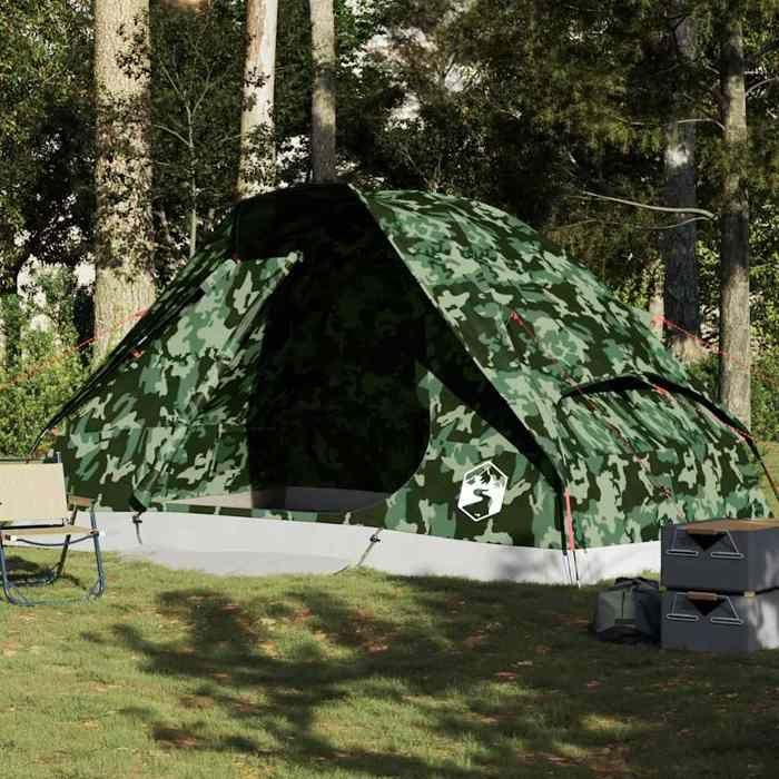 VidaXL 6-Person Camouflage Waterproof Dome Family Tent 4009647