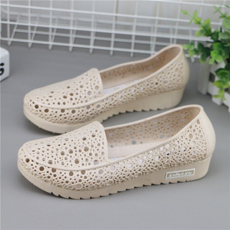 Summer Sandals Anti Slip White Sandals Nurse Lightweight Hollow Work Shoes Casual Women's Sandals