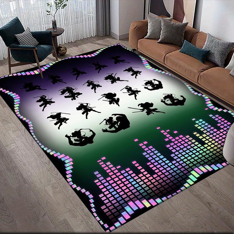 Levi Ackerman Home Sofa Decoration for Living Room & Bedroom, Non‑Slip Play Flannel Floor Mat for Game Room