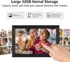 16palcový digitální fotorámeček s dotykovým displejem, speciálně navržený pro zobrazování fotografií a videí z mobilních zařízení