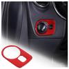Red Carbon Fiber Headlight Adjustment Switch Trim Sticker For Seat Leon 2008-12