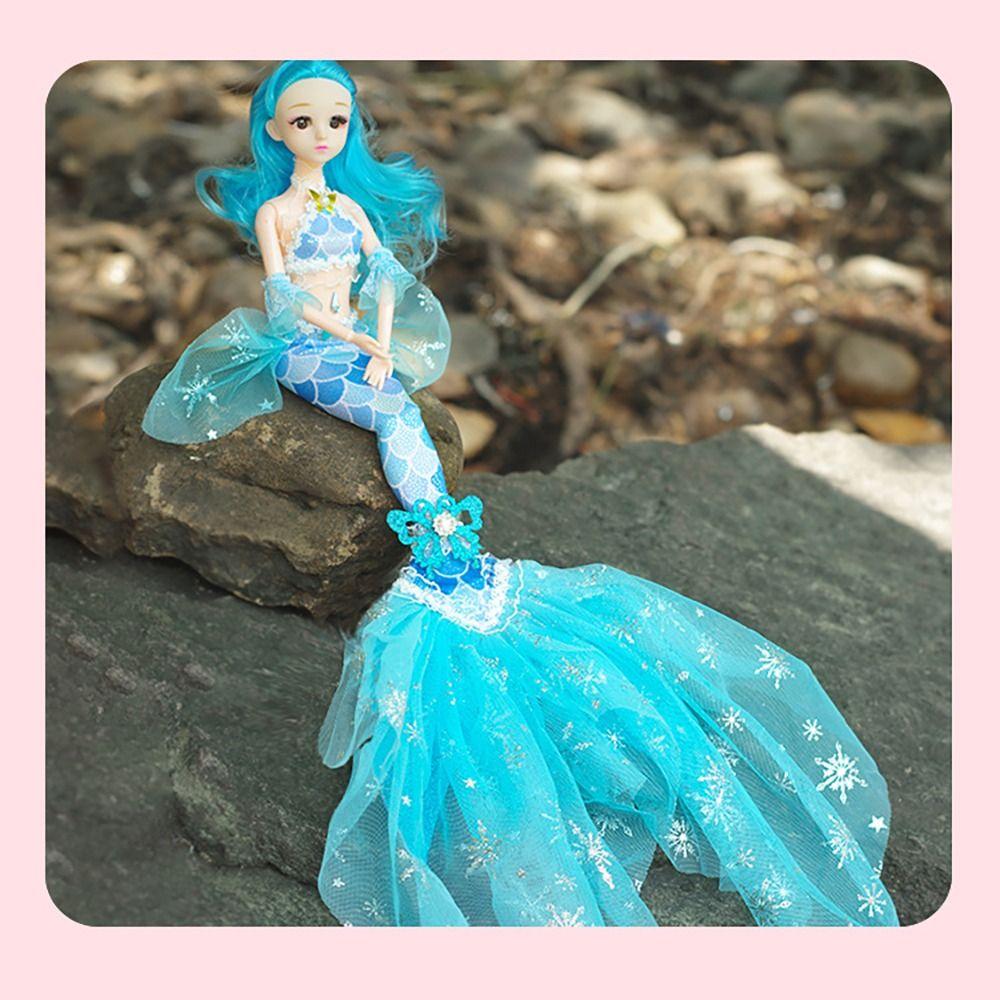 11 Movable Joints Mermaid Doll 17.7in Girl Children Toys Princess Doll (with Lights and Music)