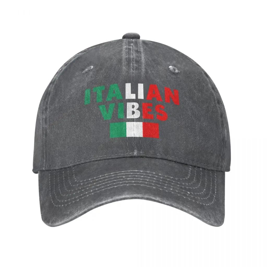Italian Vibes With Flag - Cool Italy Culture Baseball Cap Beach Bag Fashion |-F-| Cap Female Men'S
