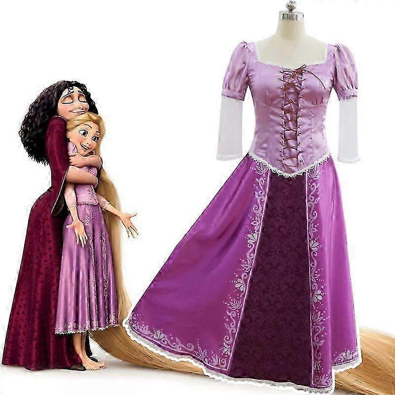 Tangled Cosplay Costume Rapunzel Party Fancy Dress Halloween Carnival Costume for Womens