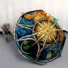Stained Compass Rose Window ArtUmbrella, Portable 3-Fold Compact Umbrella for Men & Women Gift