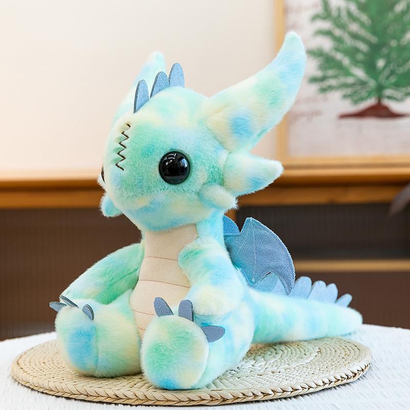 

Plush Dragon Toy For Kids Soft Sleep Pillow Gift For Children 35cm зелений