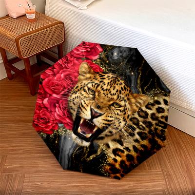 1 PC Automatic Folding Umbrella - Leopard-Patterned Butterfly Pattern, Portable & Foldable Design with 8 Ribs, Christmas Birthday Gifts
