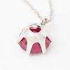 Walk Platinum Necklace with Natural Ruby 1 Carat Authenticity Card Pt850 Screw Chain [Jewelry Shinsaibashi] Pendant, Included,