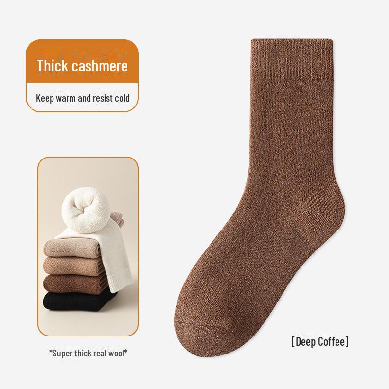 Damen Dicke Wollsocken - Gemütliche Mittelhohe Socken für Herbst & Winter - Warme Schlaf- & Homewear