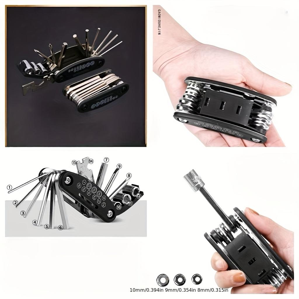 Set di chiavi a bussola 16 in 1, Testa rotante antiscivolo. Acciaio Inossidabile Resistente per Riparazioni Domestiche e per Auto. Strumento Facile e Universale.