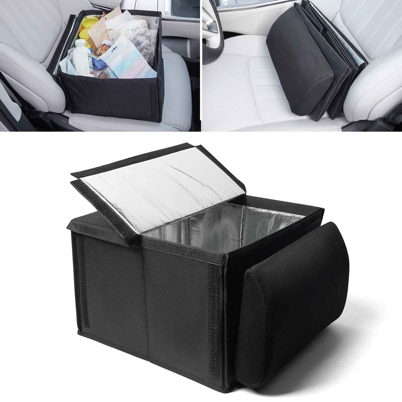 

Car Passenger Seat Luggage Lumbar Storage Heat Cold Car Camping Large Prevents Luggage from One Size Fits Most Passenger Seat Storage Box, Storage,