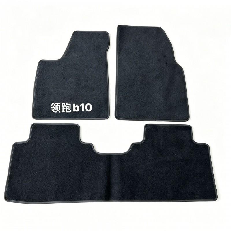 Black Velvet Car Floor Mats Set Leapmotor C01 C11 C10 Lafaa5 B10 B01 A10 C16 Anti-Slip Full Coverage Carpet Style