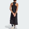 Adidas Essentials 3-Stripes Sportswear Long Racerback Dress Women Dress Black White JE1208