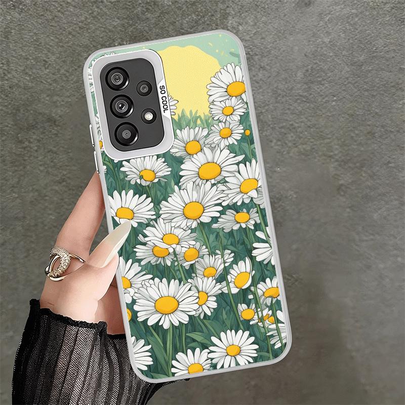 Daisy Flowers Aesthetics Soft Phone Case for Samsung A17 A16 A15 A14 A13 A57 A56 A55 A54 A53 A37 A36 A35 A34 A33 A26 A25 A24 A23