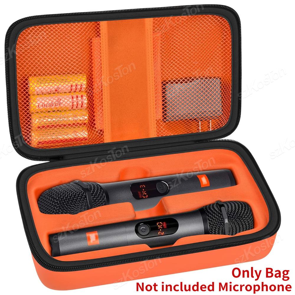 Trådløs mikrofonkoffert for JBL PartyBox Trådløst to-mikrofonsystem Synging Karaoke Dobbel mikrofon Håndholdt Reiseoppbevaringsveske