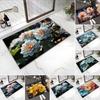 3D Visual Flower Diatom Mud Floor Rug Realistic Floral Doormat Anti-Slip Absorbent Mat