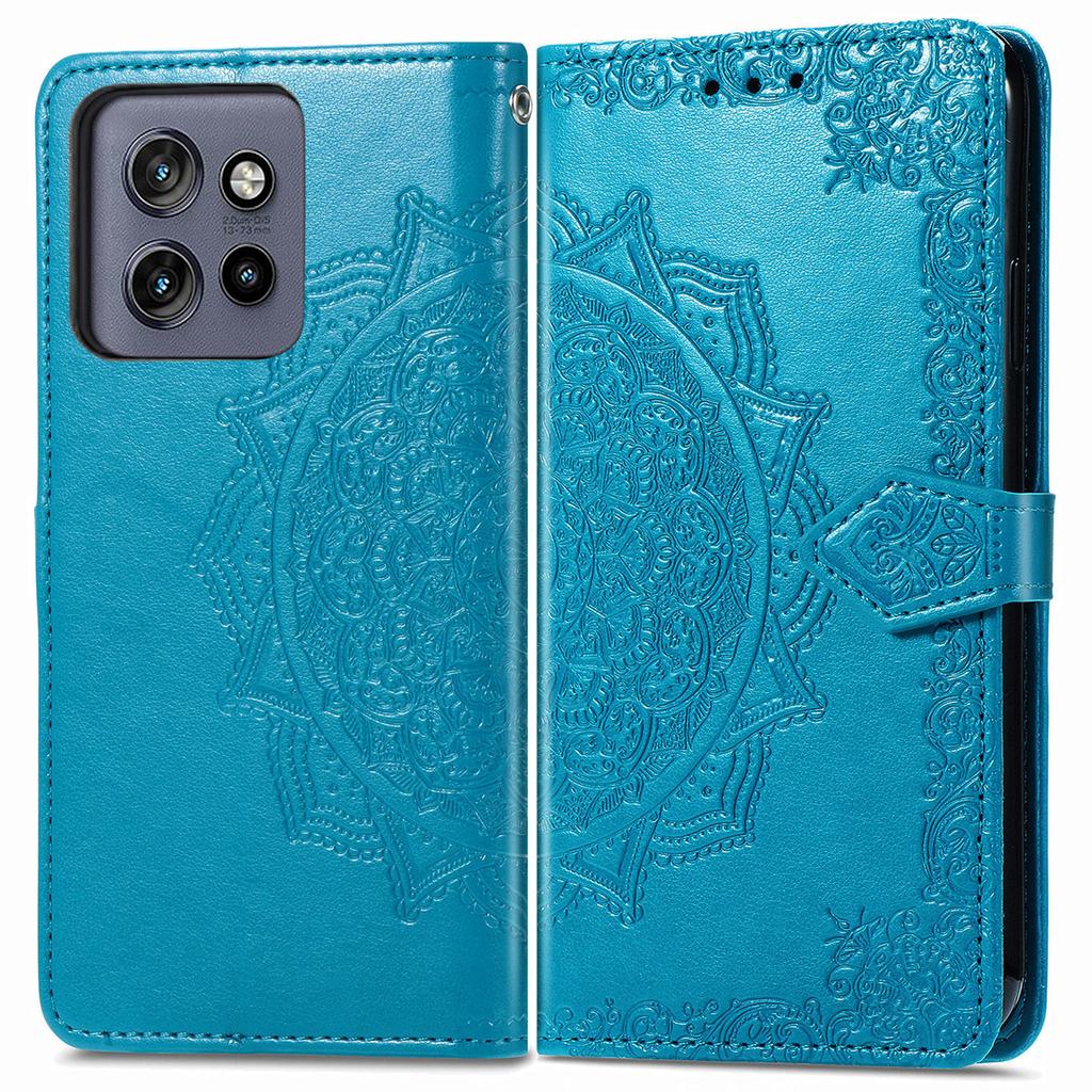 Wallet Case For Motorola ThinkPhone 25 5G/Moto S50 5G/Edge 50 Neo 5G Mandala Flower Leather Phone Cover Stand View
